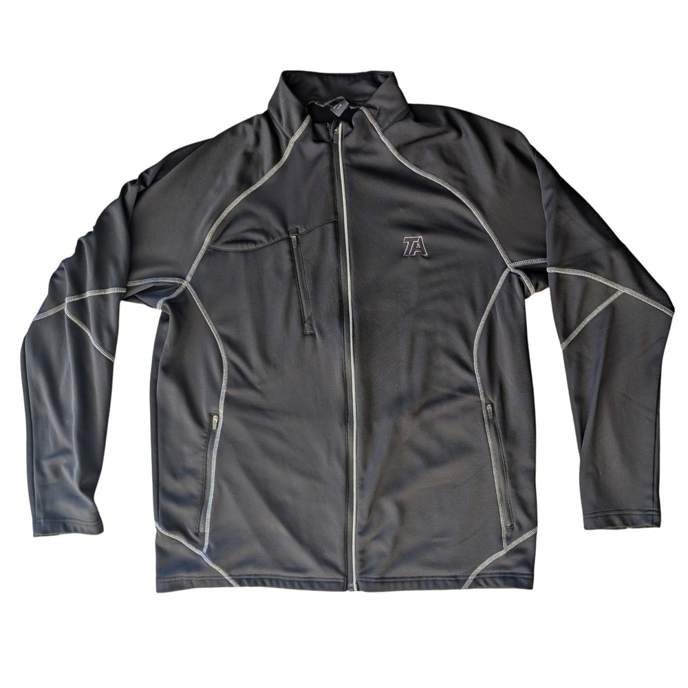 North End‎ Men's Black Full Zip Athletic Jacket L/G Lightweight Track